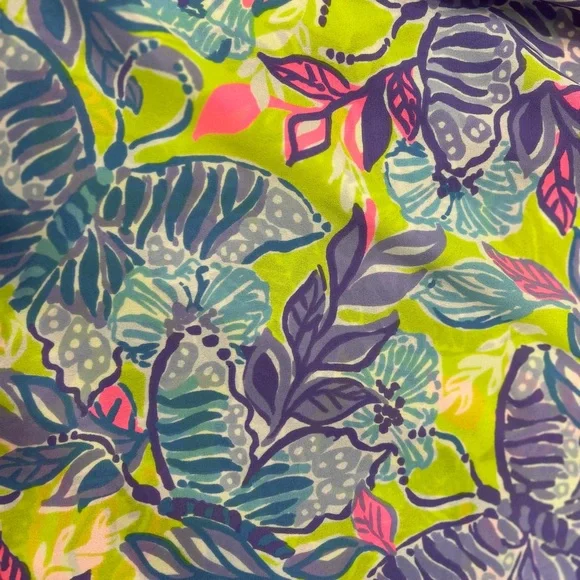 Lilly Pullitzer Floral Off-Shoulder Blouse - Purple, Pink, Yellow - Picture 2 of 4